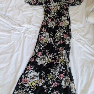 Floral Black Maxi Dress